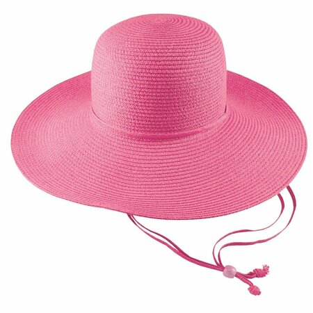 MIDWEST GLOVE 42d4p Pink Ladies Straw Hat 42D4P